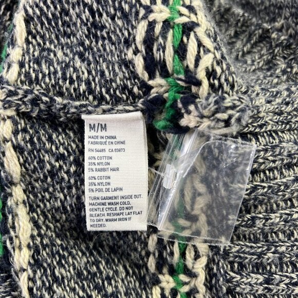 American Eagle Henley Sweater Mens Size Medium Athletic Fit Rabbit Hair Blend - Picture 4 of 9